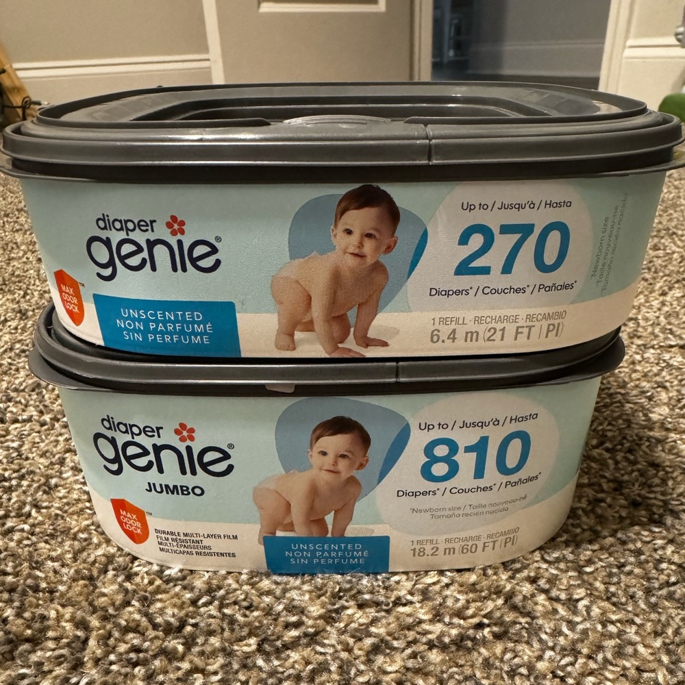 Diaper Genie Jumbo Refill Canisters - Unscented (270 + 810)